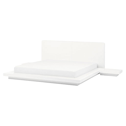 Cama de água Pele sintética ZEN 160 x 200 cm Branco