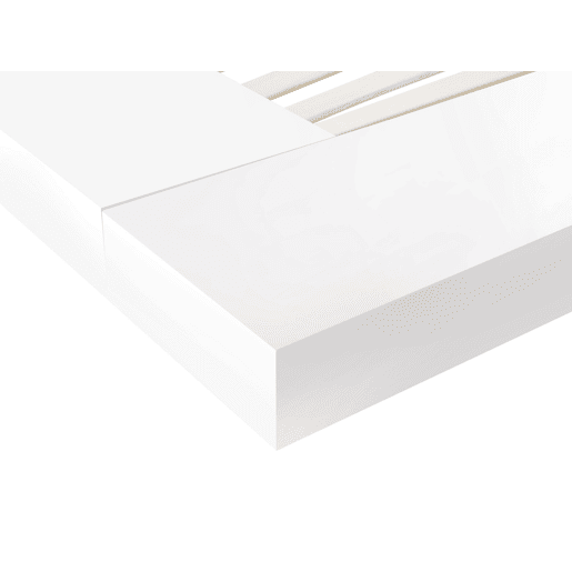 Cama de água Pele sintética ZEN 160 x 200 cm Branco