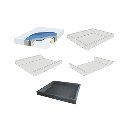 Cama de água Pele sintética ZEN 160 x 200 cm Branco