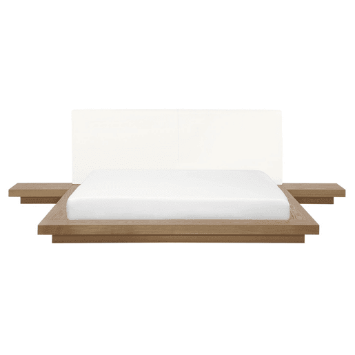 Cama de água Pele sintética ZEN 160 x 200 cm Freixo natural