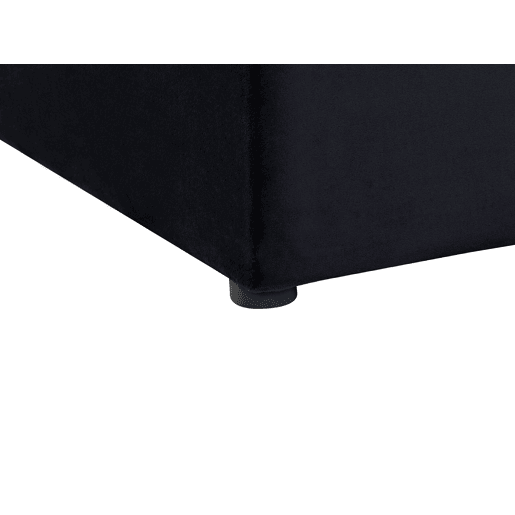 Cama com banco de arrumação Veludo NOYERS 180 x 200 cm Preto