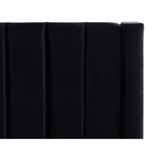 Cama com banco de arrumação Veludo NOYERS 180 x 200 cm Preto
