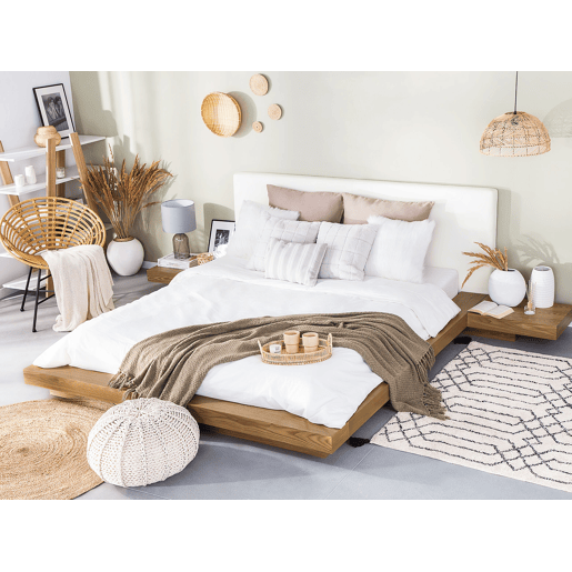 Cama Pele sintética ZEN 180 x 200 cm Freixo natural
