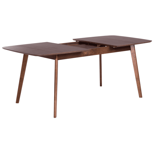 Mesa de jantar extensível MADOX Nogueira escura 150190 cm 90 cm