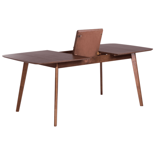 Mesa de jantar extensível MADOX Nogueira escura 150190 cm 90 cm