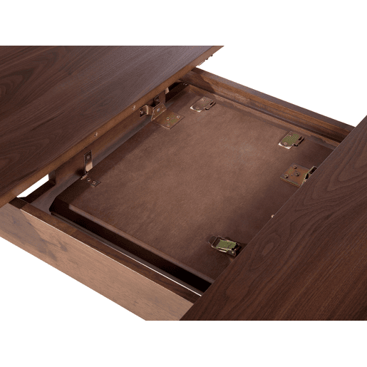 Mesa de jantar extensível MADOX Nogueira escura 150190 cm 90 cm