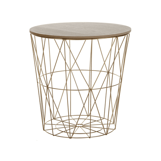 Mesa de apoio LANARK Dourado com arrumação