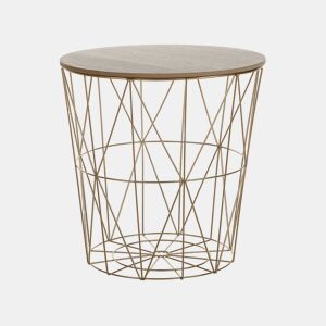Mesa de apoio LANARK Dourado com arrumação