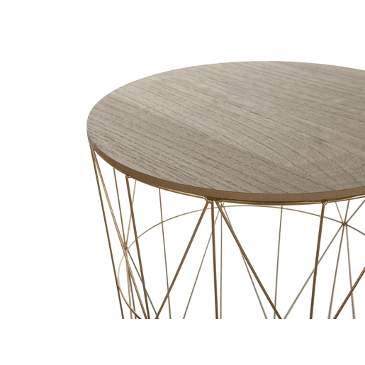 Mesa de apoio LANARK Dourado com arrumação