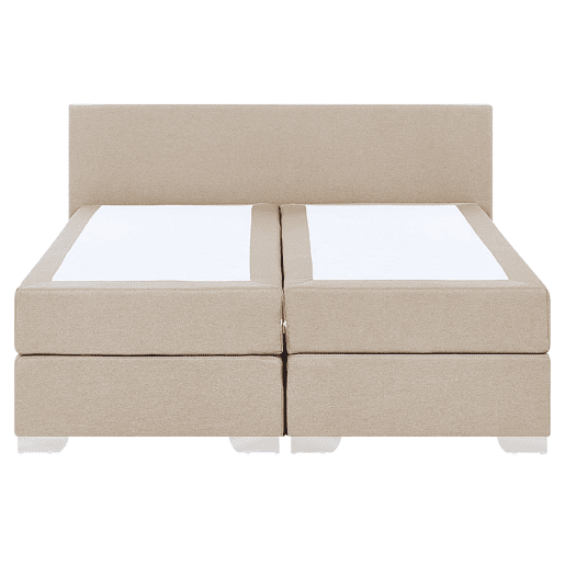 Cama continental Tecido PRESIDENT 160 x 200 cm Creme