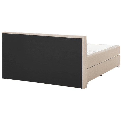 Cama continental Tecido PRESIDENT 160 x 200 cm Creme