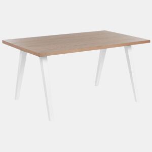 Mesa de jantar LENISTER CastanhoBranco 150 cm 90 cm