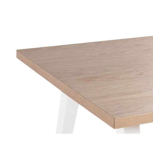 Mesa de jantar LENISTER CastanhoBranco 150 cm 90 cm
