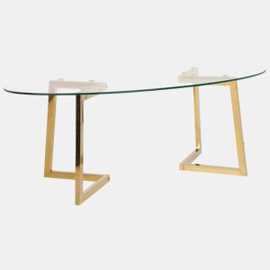 Mesa de centro FRESNO Vidro Dourado