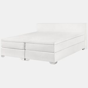 Cama continental Pele sintética PRESIDENT 180 x 200 cm Branco