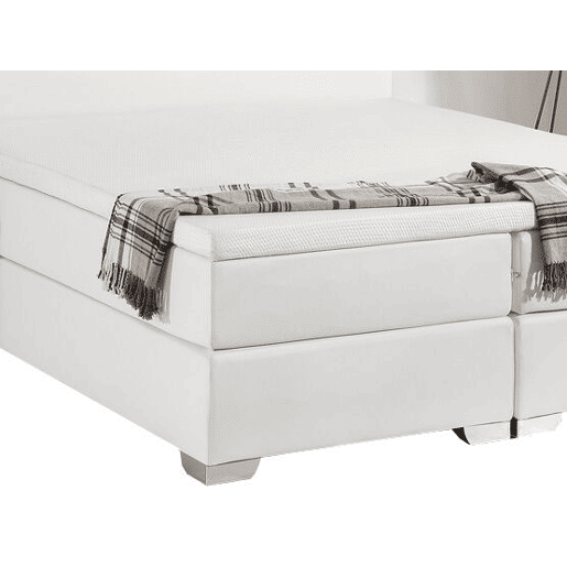 Cama continental Pele sintética PRESIDENT 180 x 200 cm Branco