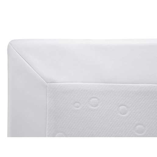 Cama continental Pele sintética PRESIDENT 140 x 200 cm Branco