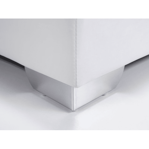 Cama continental Pele sintética PRESIDENT 140 x 200 cm Branco
