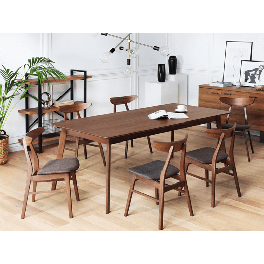 Mesa de jantar MADOX Nogueira escura 200 cm 100 cm