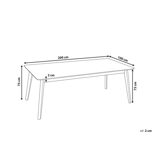 Mesa de jantar MADOX Nogueira escura 200 cm 100 cm