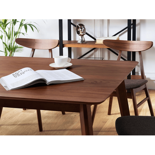 Mesa de jantar MADOX Nogueira escura 200 cm 100 cm