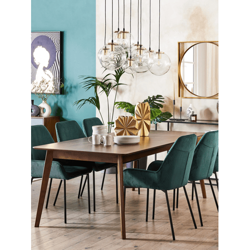 Mesa de jantar MADOX Nogueira escura 200 cm 100 cm
