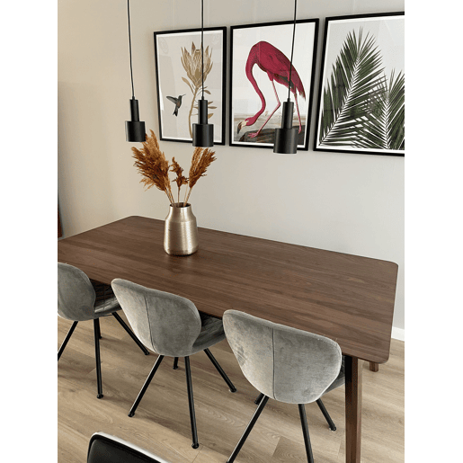 Mesa de jantar MADOX Nogueira escura 200 cm 100 cm