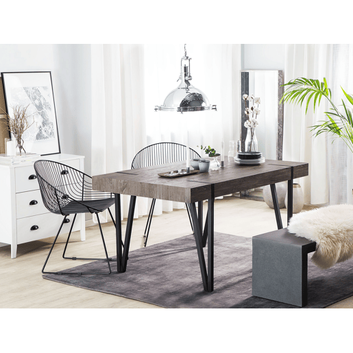 Mesa de jantar ADENA Castanho 180 cm 90 cm