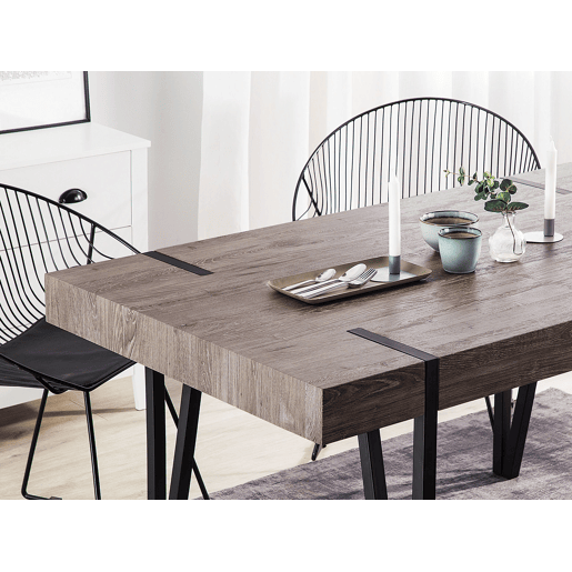 Mesa de jantar ADENA Castanho 180 cm 90 cm