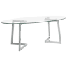 Mesa de centro FRESNO Vidro Prateado