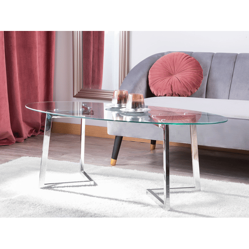 Mesa de centro FRESNO Vidro Prateado Mesa de centro FRESNO Vidro Prateado