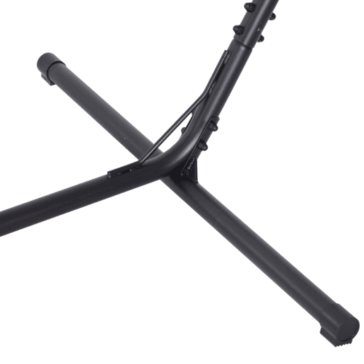 Outsunny Suporte para rede de jardim ajustável no comprimento 313-388x109x116 cm com bolsa de transporte Estrutura metálica para interior e exterior Máx. 120 kg