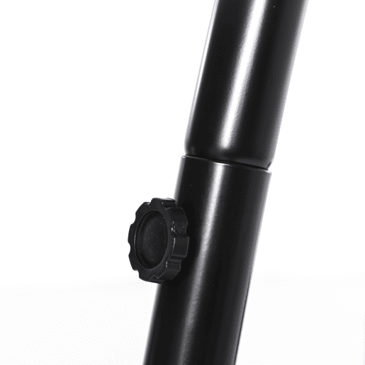 Outsunny Suporte para cadeira suspensa Suporte giratório de 190 cm com mesa lateral carga máx.120kg Estrutura metálica para jardim de pátio preto