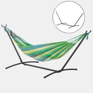 Outsunny Estrutura Ajustável para Hamaca Universal em Ferro Suporta até 120 kg 290x117x108 cm Preto