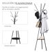 Perchero de Pie Metálico Metal, MDF HOMCOM Perchero de Pie Metálico Metal, MDF HOMCOM Negro