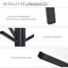Perchero de Pie Metálico Metal, MDF HOMCOM Perchero de Pie Metálico Metal, MDF HOMCOM Negro