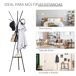 Perchero de Pie Metálico Metal, MDF HOMCOM Perchero de Pie Metálico Metal, MDF HOMCOM Negro