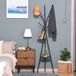 Perchero de Pie Metálico Metal, MDF HOMCOM Perchero de Pie Metálico Metal, MDF HOMCOM Negro