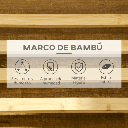 HOMCOM Suporte para Cabides de Bambu com Rodas Porta Cabides Multifuncional com 6 Ganchos Barra e Prateleira para Corredor Entrada Dormitório 100x37x191 cm Madeira