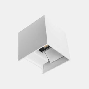 candeeiro de parede exterior em alumínio branco série sever 10cm
