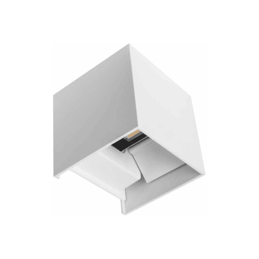 candeeiro de parede exterior em alumínio branco série sever 10cm