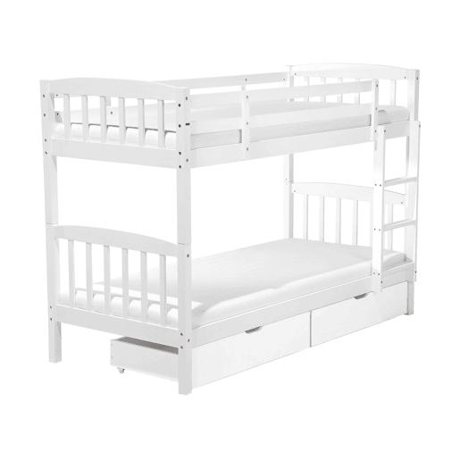 Beliche com gavetas Pinho REVIN 90 x 200 cm Branco Beliche com gavetas Pinho REVIN 90 x 200 cm Branco