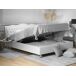 Beliani Cama con almacenaje Piel sintética METZ 189x215 Beliani Cama con almacenaje Piel sintética METZ 189x215 Blanco