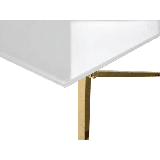 Mesa de centro EMPORIA Vidro de segurança (temperado) BrancoDourado