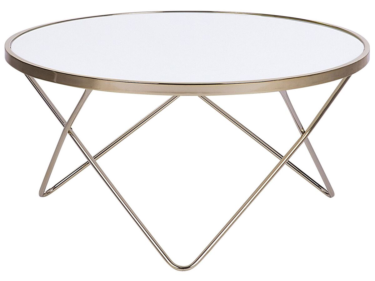 Beliani Mesa de centro Vidrio templado MERIDIAN 80x80