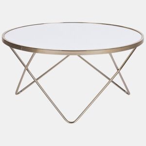 Mesa de centro MERIDIAN Vidro de segurança (temperado) BrancoDourado