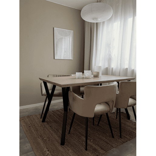 Mesa de jantar BRAVO Castanho claro 140 cm 80 cm