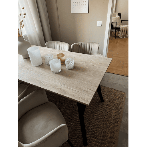 Mesa de jantar BRAVO Castanho claro 140 cm 80 cm