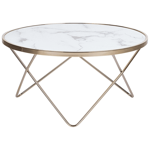 Mesa de centro MERIDIAN Vidro de segurança (temperado) MármoreDourado