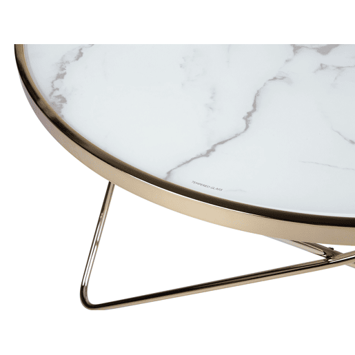 Mesa de centro MERIDIAN Vidro de segurança (temperado) MármoreDourado